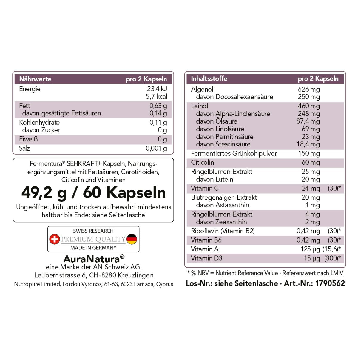 Produktbild von Fermentura® Sehkraft+
