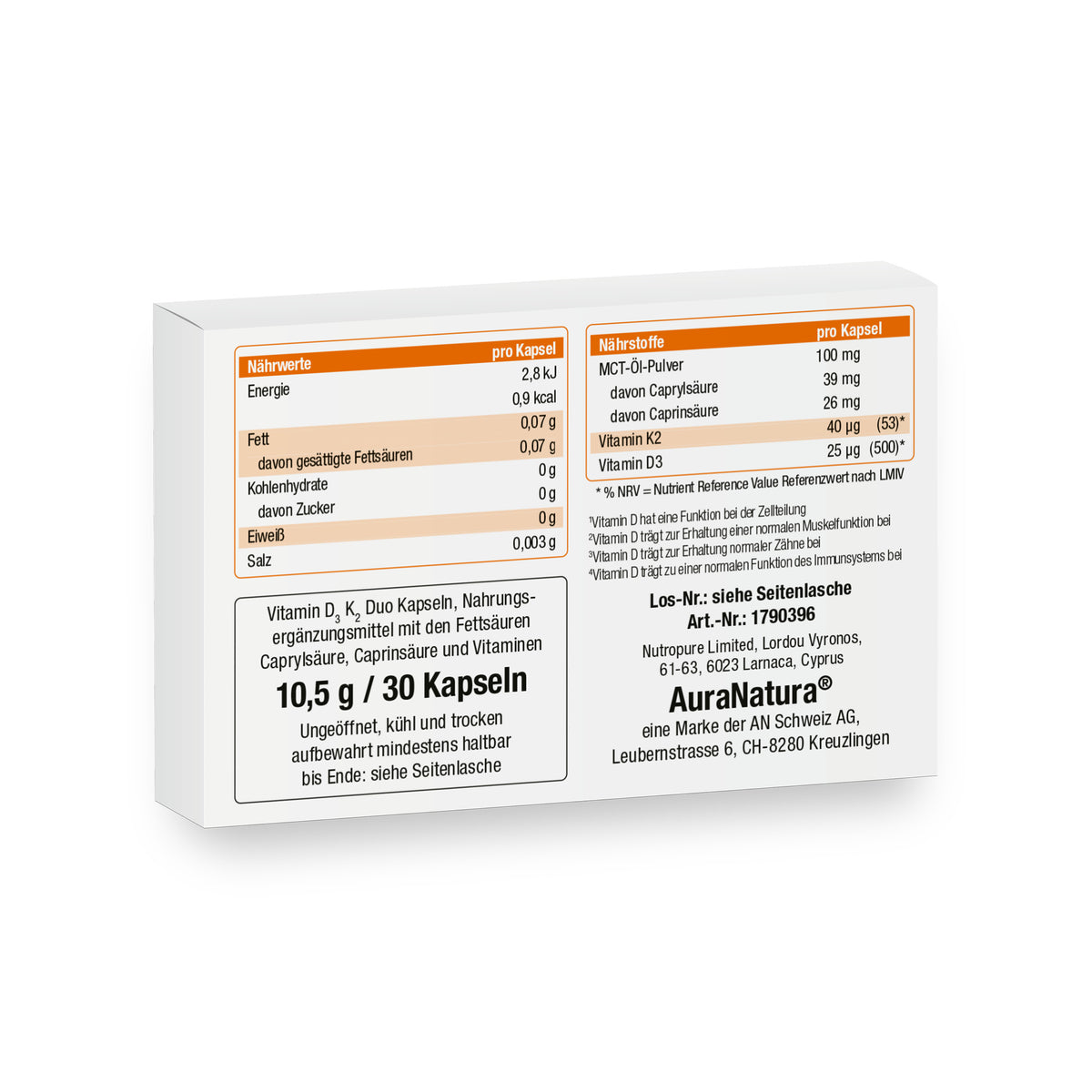 Produktbild von Vitamin D3 K2 Duo