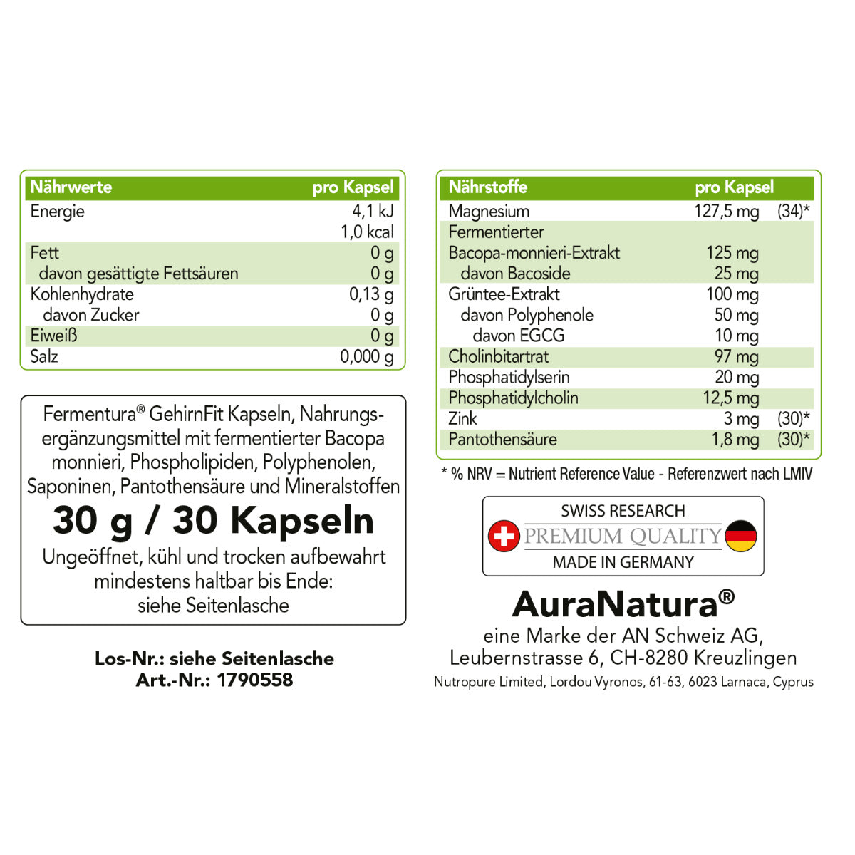 Produktbild von Fermentura® GehirnFit