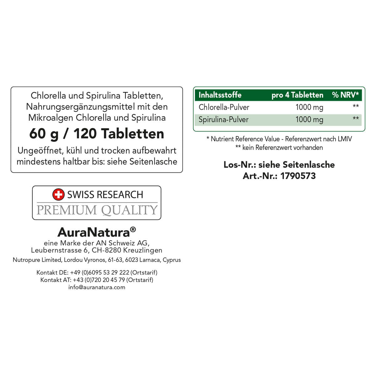 Produktbild von Chlorella und Spirulina