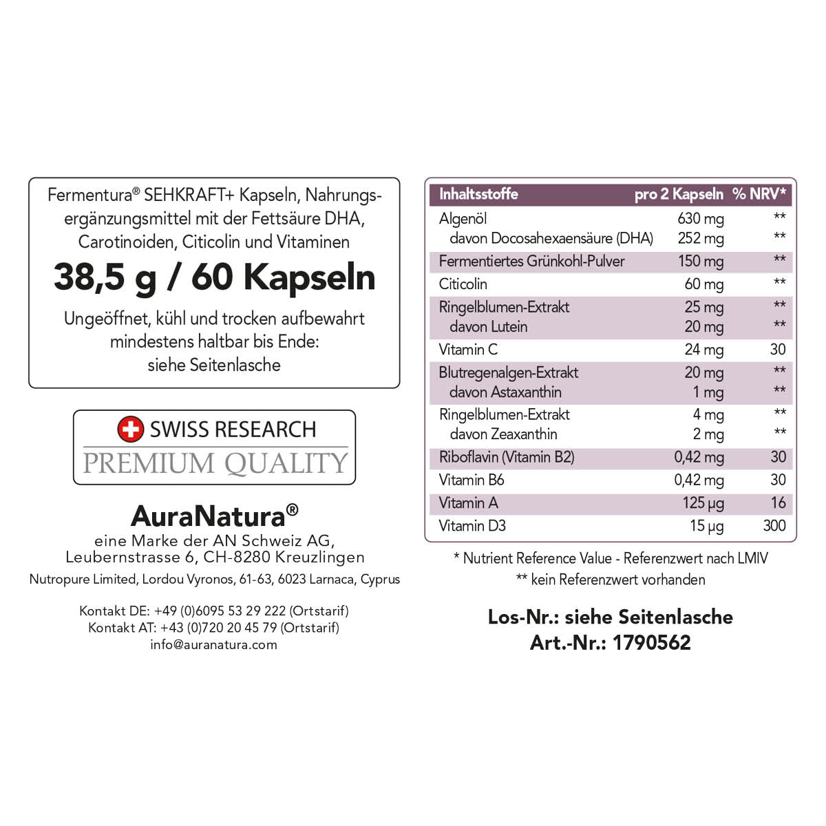 Produktbild von Fermentura® Sehkraft+