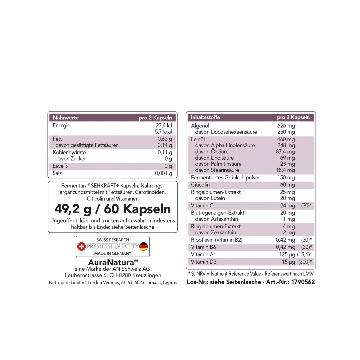 Produktbild von Fermentura® Sehkraft+