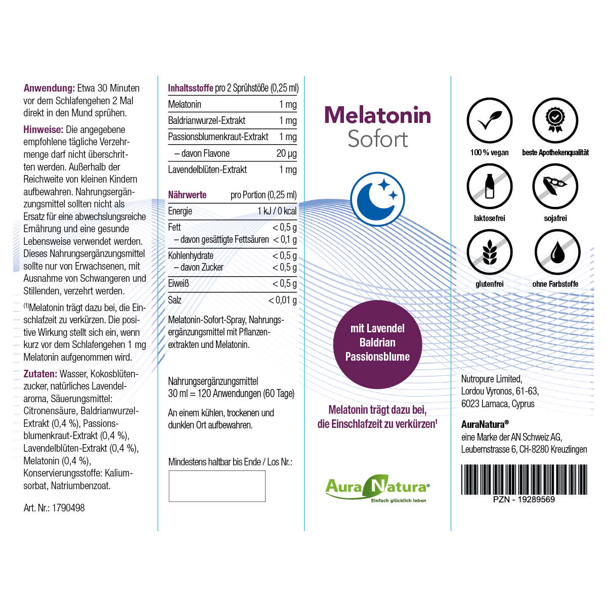 Produktbild von Melatonin Sofort Spray