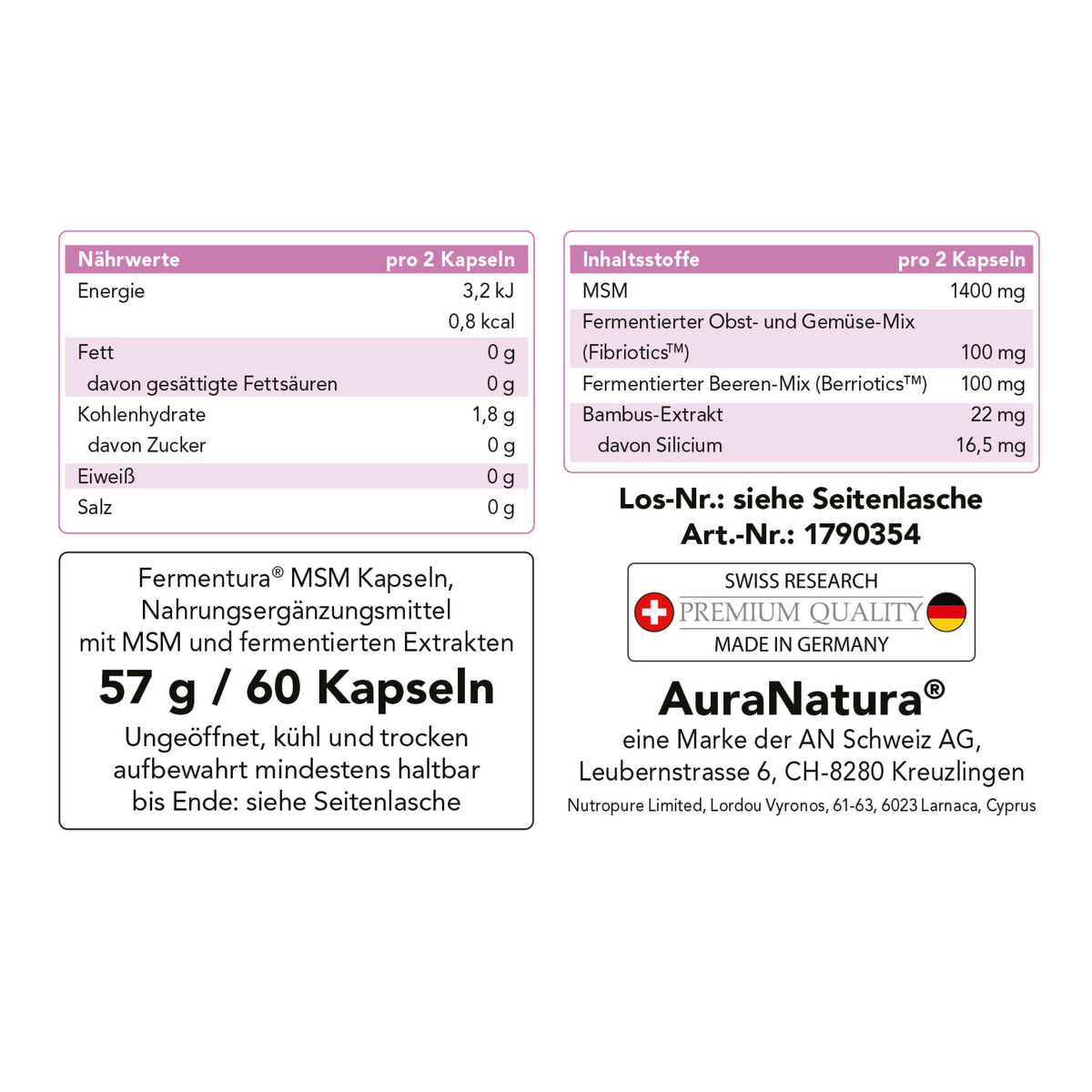 Produktbild von Fermentura® MSM