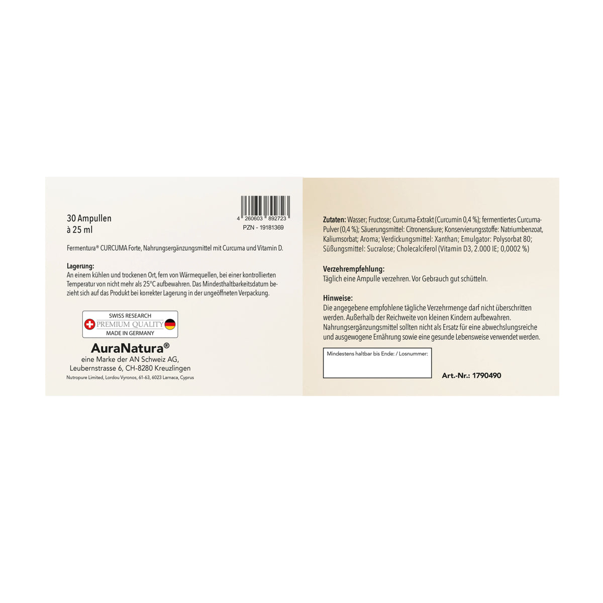 Produktbild von Fermentura® Curcuma Forte Shot