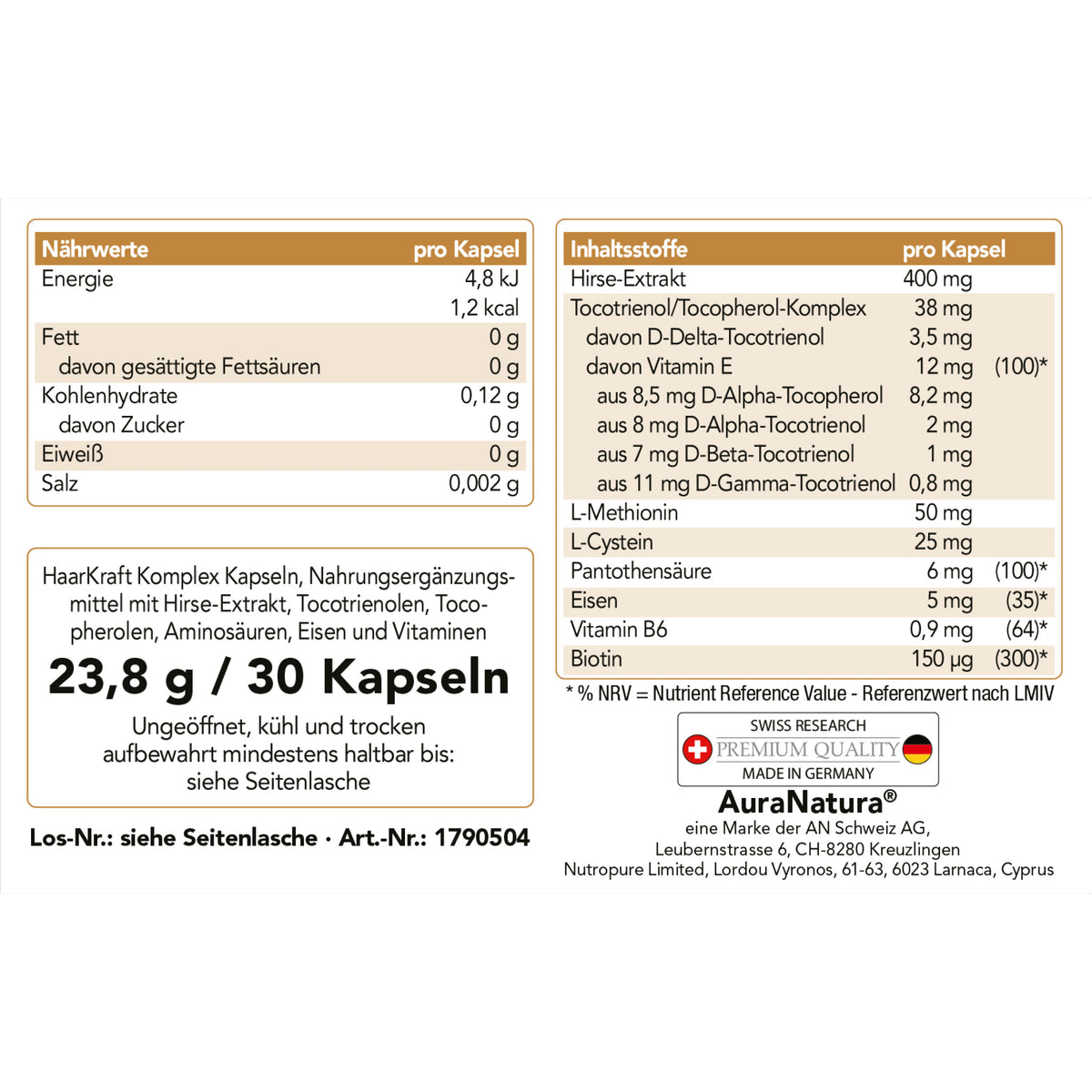 Produktbild von HaarKraft Komplex