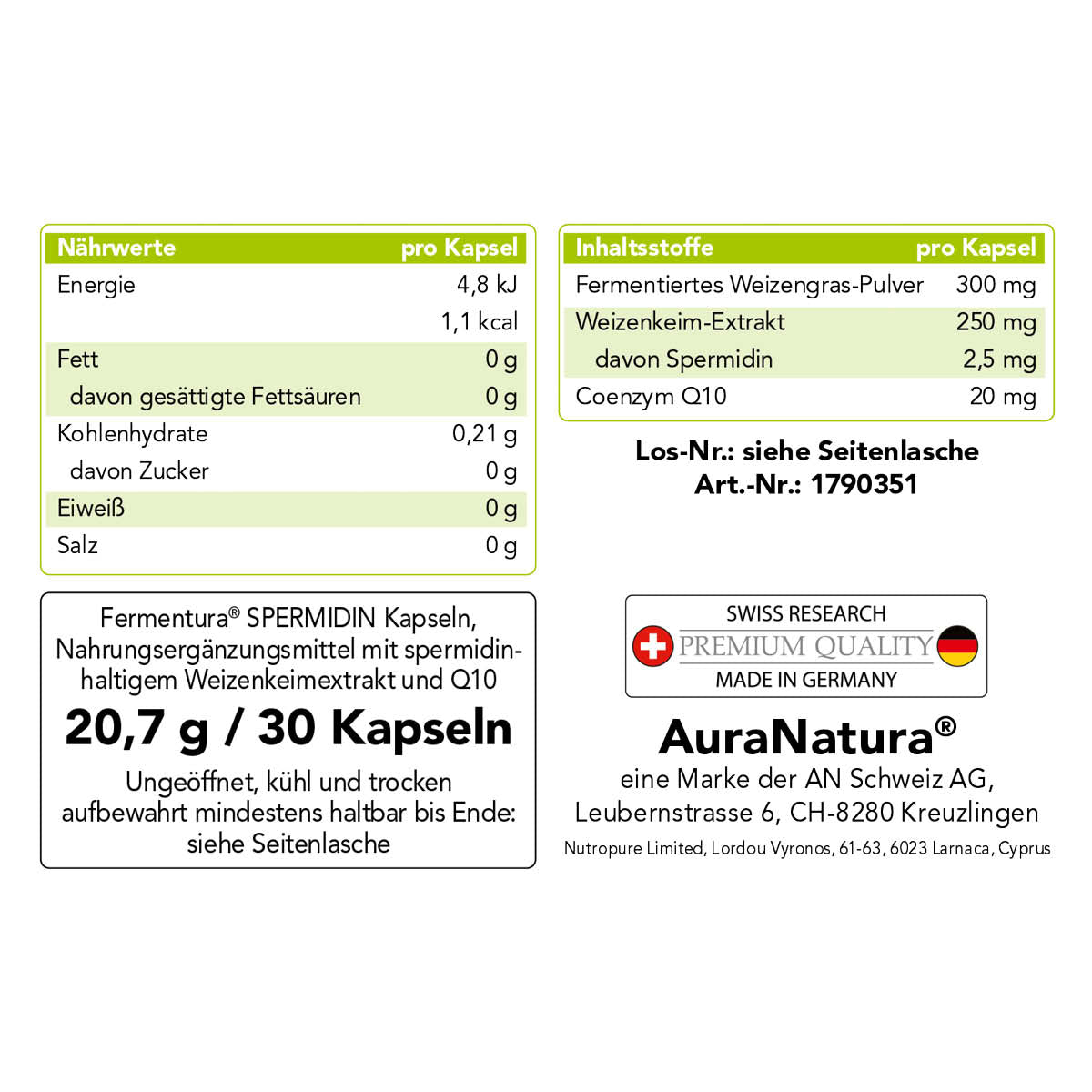 Produktbild von Fermentura® Spermidin