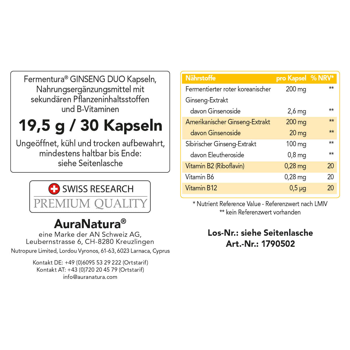 Produktbild von Fermentura® Ginseng Duo