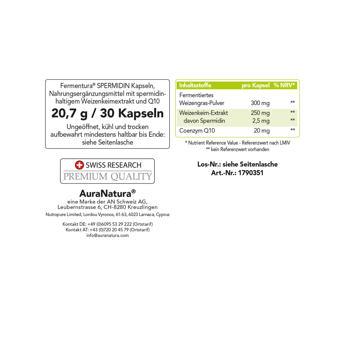 Produktbild von Fermentura® Spermidin