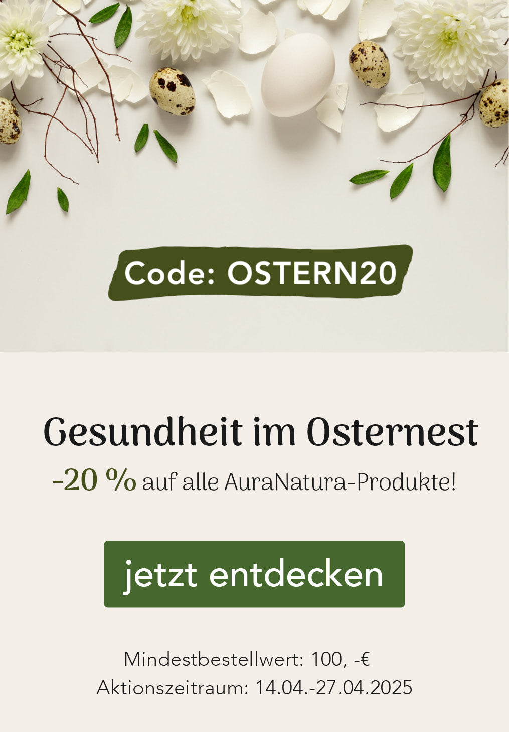 Ostergrafik - 20% sparen