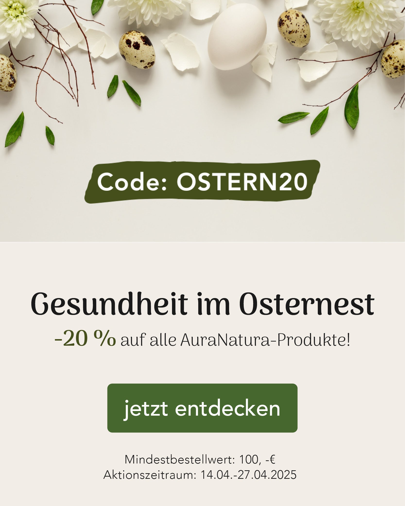 Ostergrafik - 20% sparen 